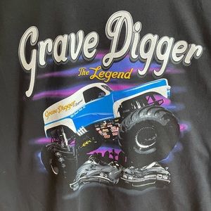 Grave Digger Shirt Mens XL Black Monster Jam The Legend Kill Devil Hills NC